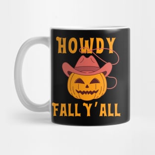 Howdy Fall Yall Cowboy Pumpkin Mug